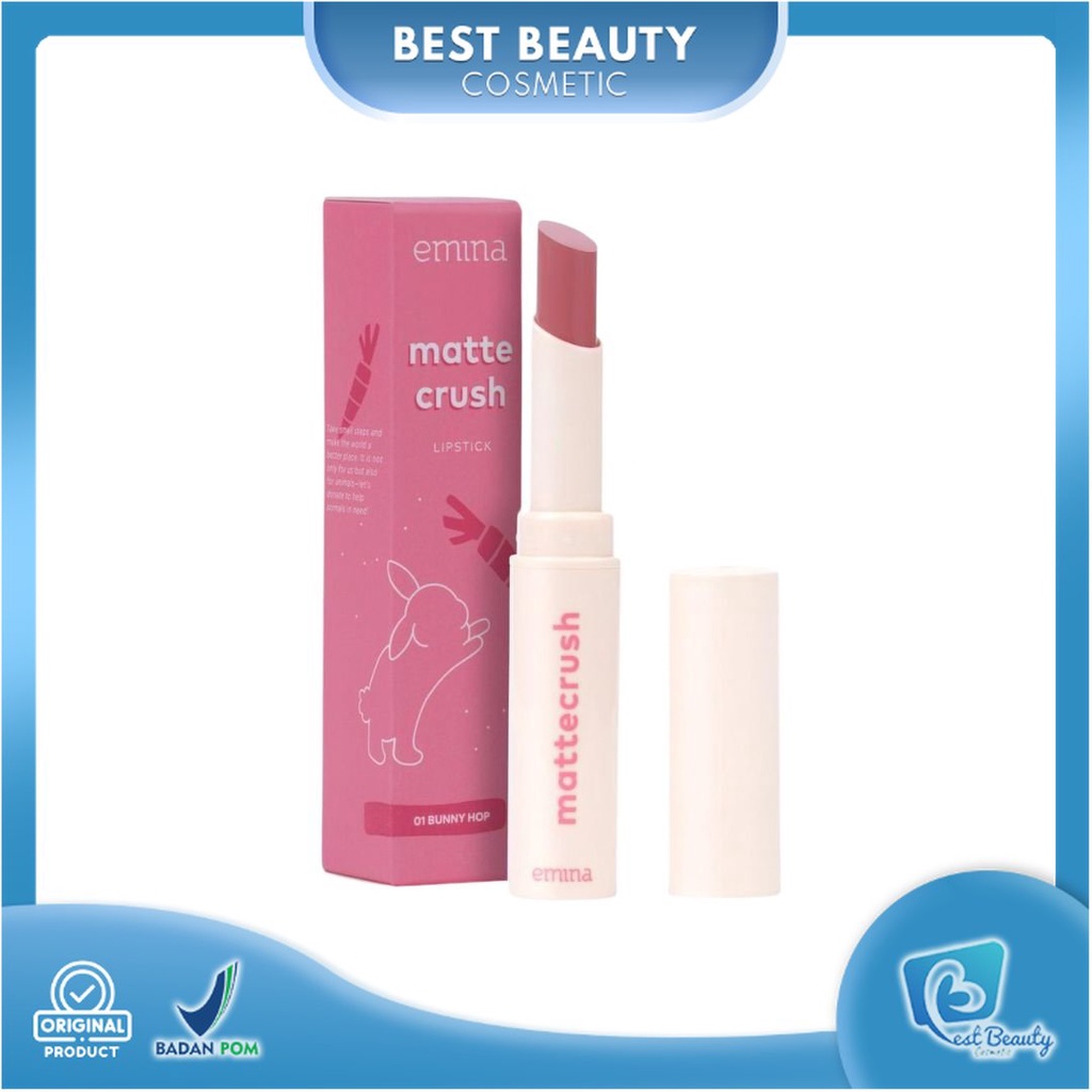 ★ BB ★ Emina Mattecrush 2gr - Lip Cream Ringan - Powdery Smooth Matte Finish, - Blurring Power