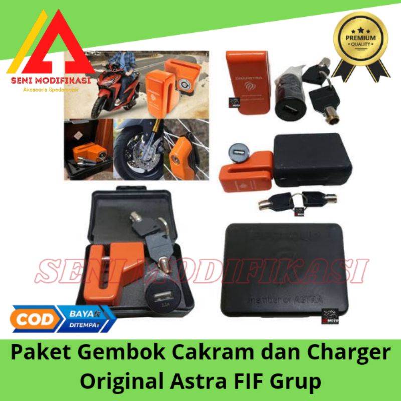 Gembok Cakram dan Charger Original Astra FIF Group