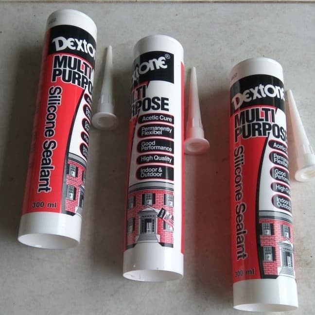 Lem Dextone Silicone Sealent Lem Kaca Acetic Lem Sealant