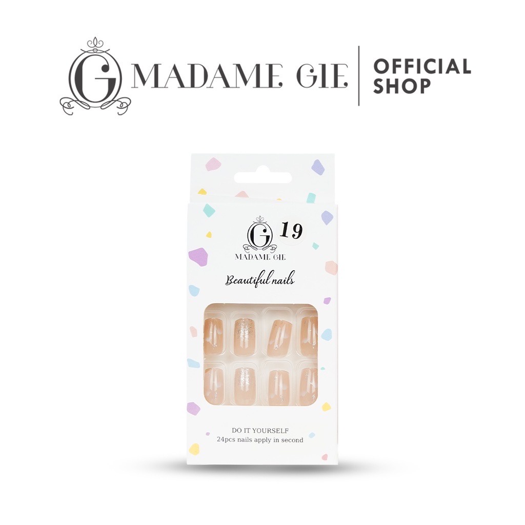 MADAME GIE Beautiful Nails Indonesia / Kuku Palsu / Do It Yourself 24pcs Nails Apply In Second / Fake Nail Art / Cat Kutek Polish Peel Off Sticker Manicure Pedicure Base Top Coat / Cosmetic Beauty Tools Alat Kecantikan Kosmetik Treament Perawatan / Series