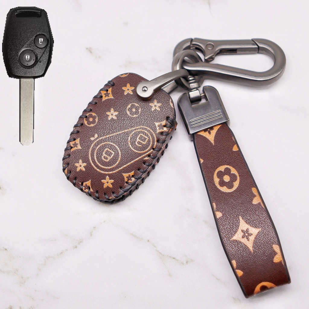 Untuk Honda Jazz/HRV/CRV/BRV 2014-2021 Keyless Remote Car Key Leather Case Cover