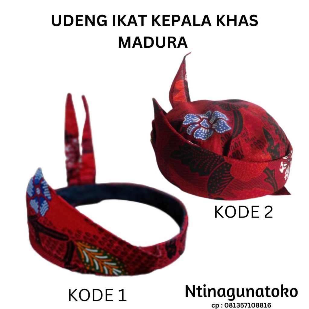 Udeng Instan Khas Madura Jawa Timur ∣ Odheng ∣ Ikat Kepala Khas Madura ∣ Udeng Cak Surabaya Cak Madu