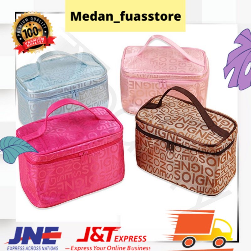 Medan Fuas - Tas Kosmetik Pouch Make Up Travel Monopoly Tempat Penyimpanan Makeup Murah Cantik