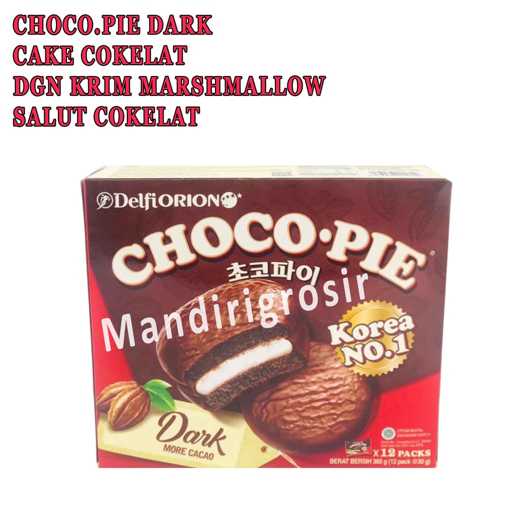 Cake Cokelat* Choco Pie Dark* Krim Marshallow* 360g