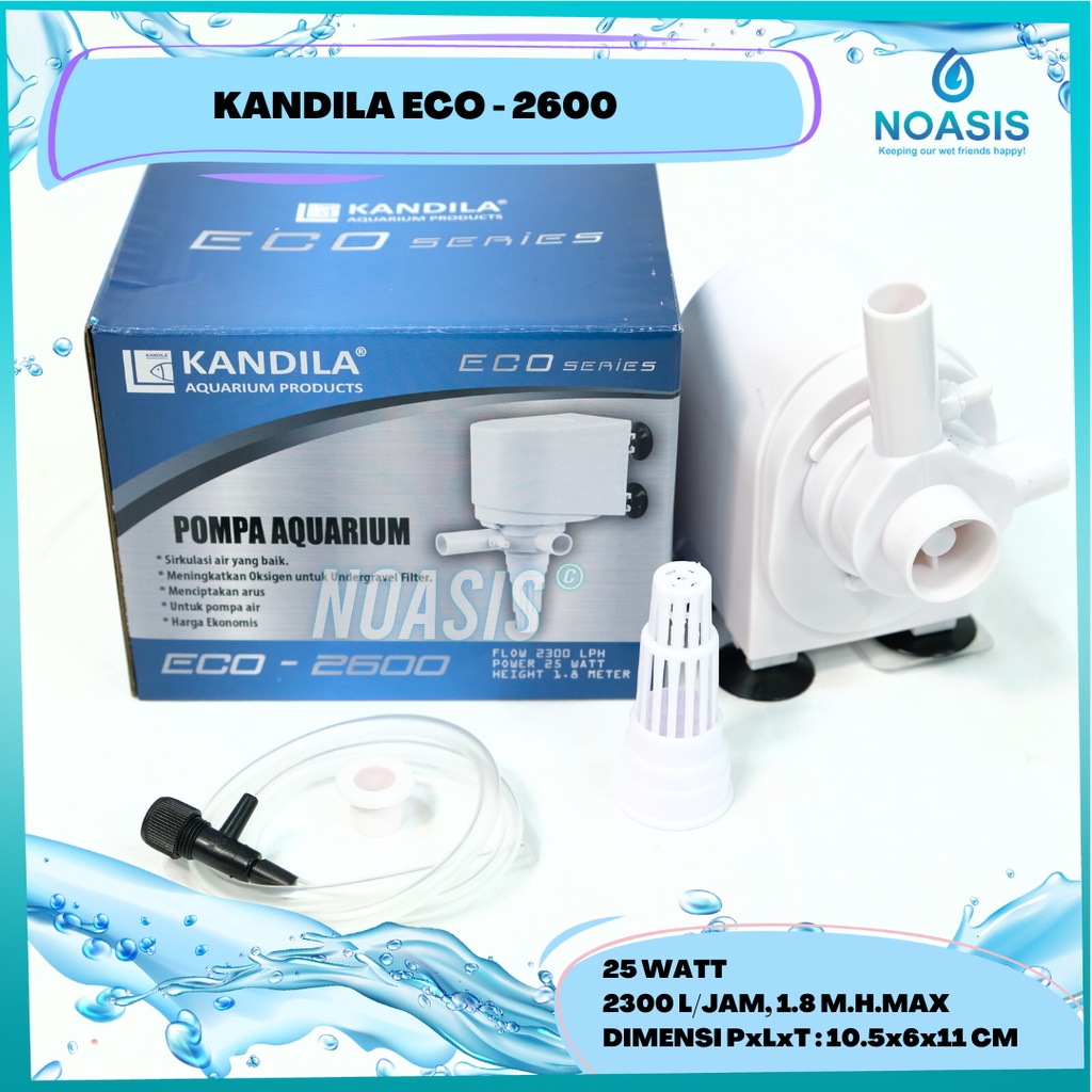 POMPA AIR CELUP AQUARIUM KANDILA ECO - 2600 POWER HEAD LOW WATT 25 W