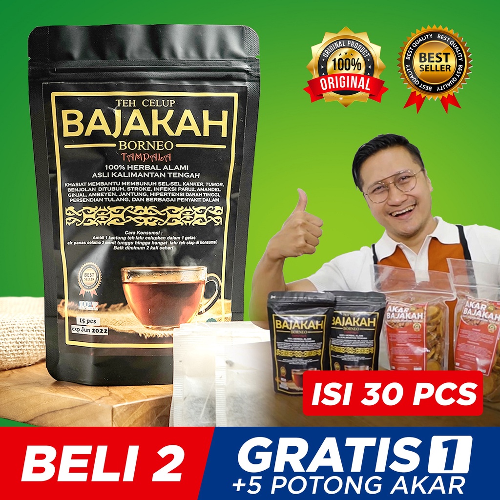 [TERLARIS] TEH BAJAKAH ASLI (BELI 2 GRATIS 1) + FREE 5 POTONG, Kualitas Terbaik Akar Bajakah Original