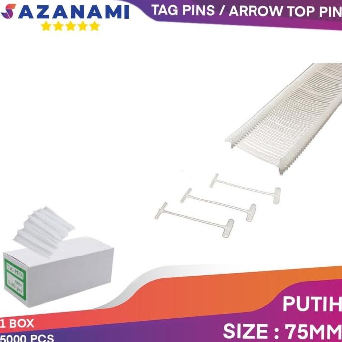 

PUTIH 75 TAG PINS ARROW TOP PIN 75MM ISI REFILL TAG GUN PUTIH 5000 PCS