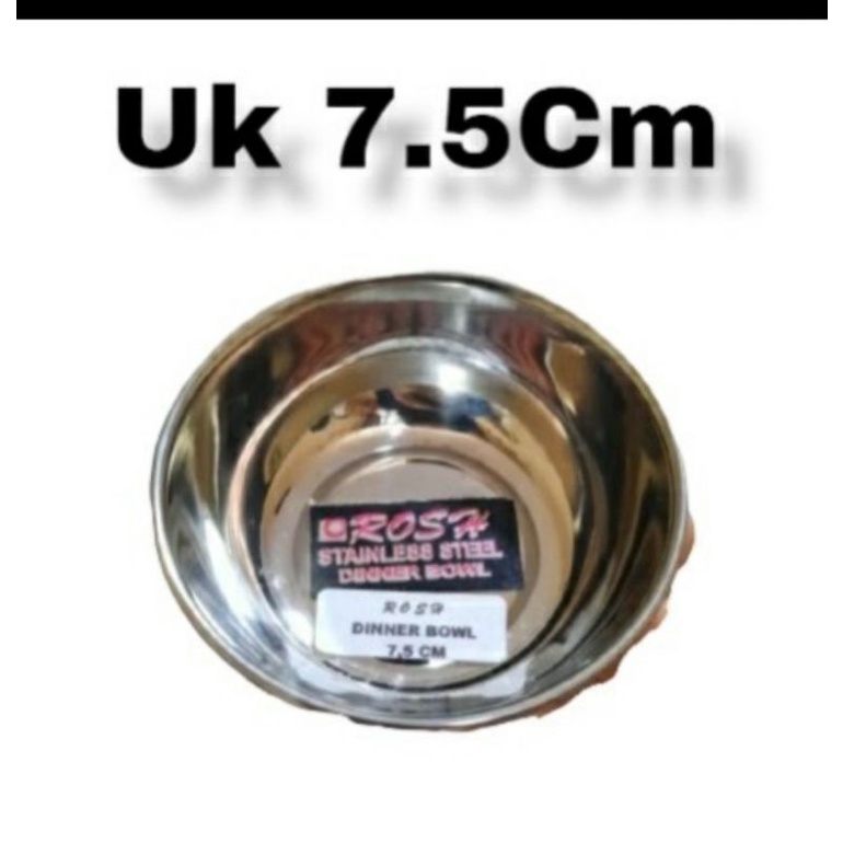 mangkok sambal kecil mini stainless steel mangkok tempat bumbu 7.5 cm