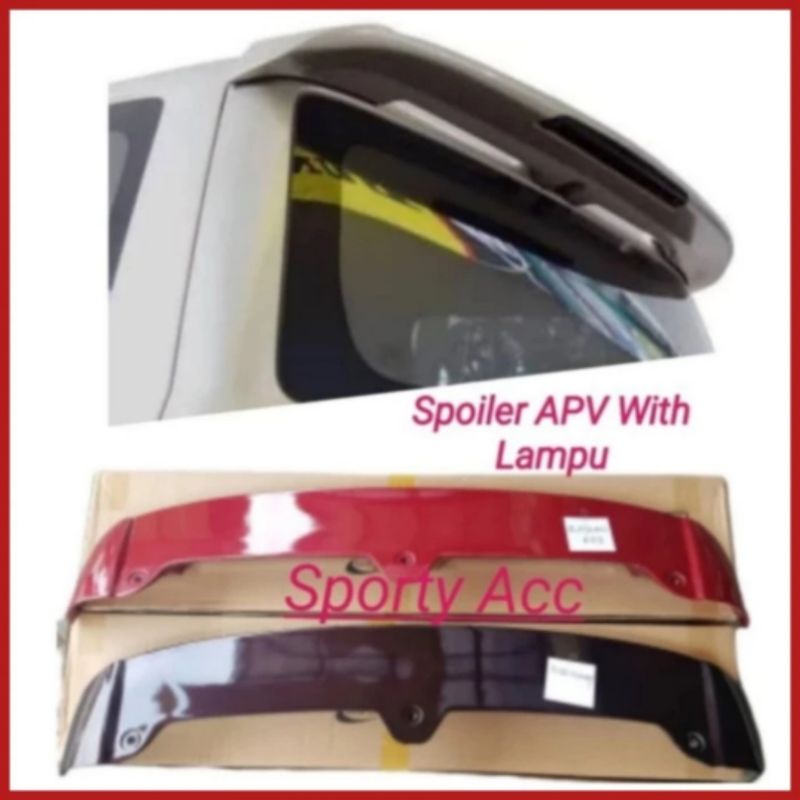 Spoiler Sayap Mobil APV + Lampu Rem