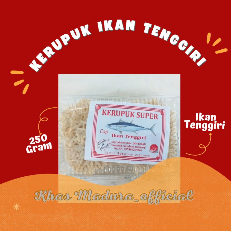 Kerupuk Ikan Tenggiri 250 Gram Krupuk Pattola Mentah Gurih Khas Madura