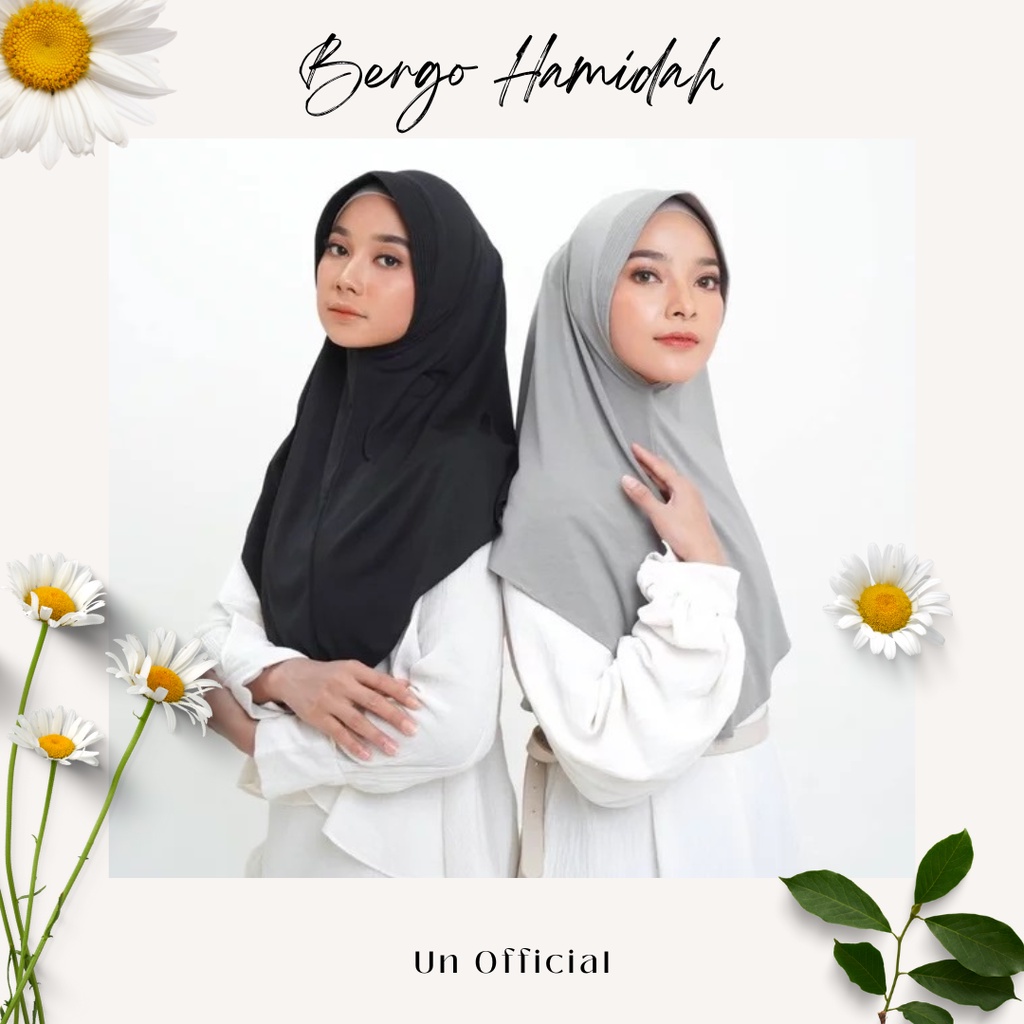 Bergo Hamidah Hijab Instan Polos - Jersey Premium