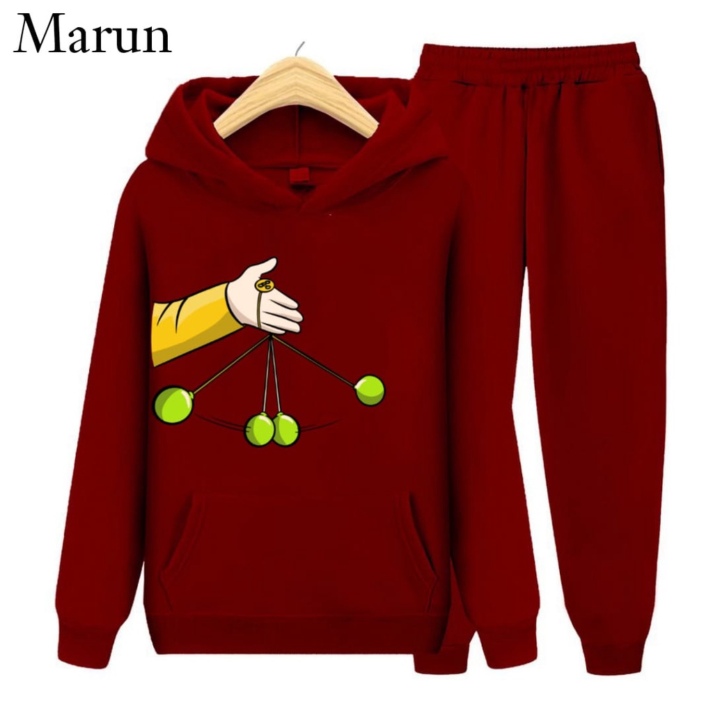 Hzl_outfit Setelan Sweater Hoodi Latto Latto Anak Anak/Setelan COD