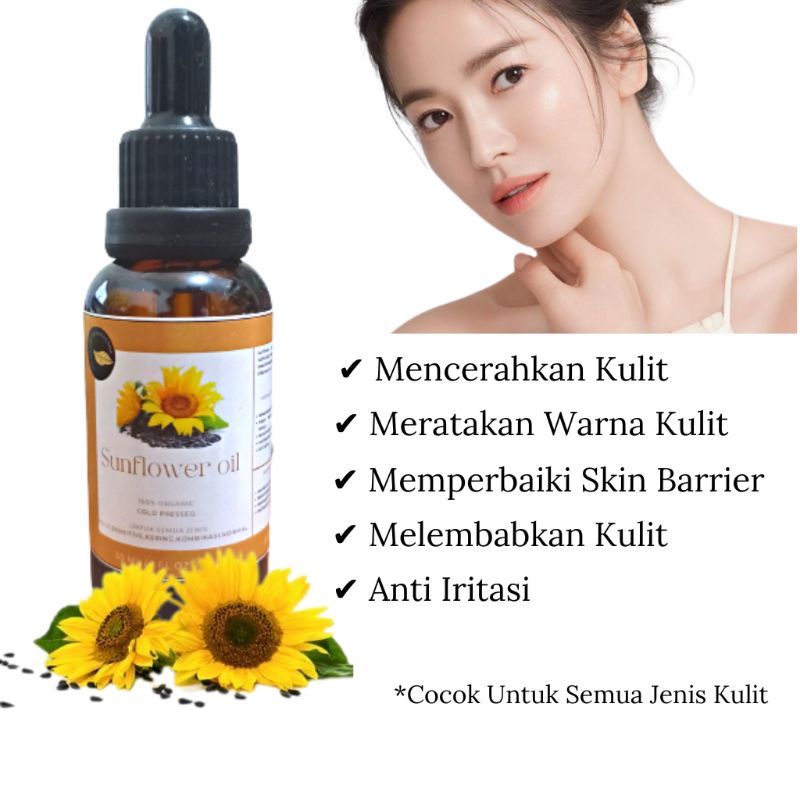 SUNFLOWER OIL MURNI (Minyak Ekstrak Biji Bunga Matahari Murni) 30ml