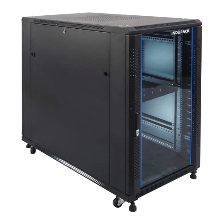 INDORACK IR11520G - Standing Close Rack 20U Glass Door