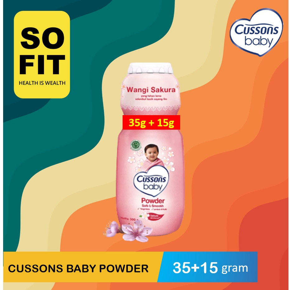 Cussons Baby Powder 35gr + 15gr / Bedak Bayi Cusson
