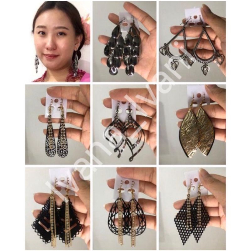 Anting² Imitasi import, Ringan, Panjang ,Hiasan Telinga, Aksesoris Tambahan Berkebaya