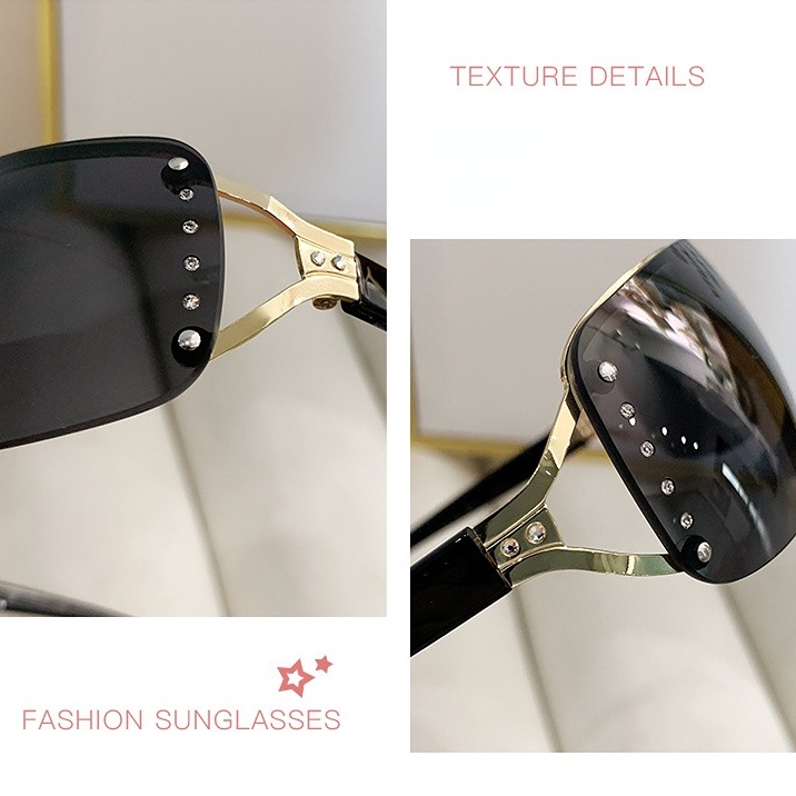 Kacamata Hitam Fashion Square Shades Untuk Wanita/Pria Eyewear