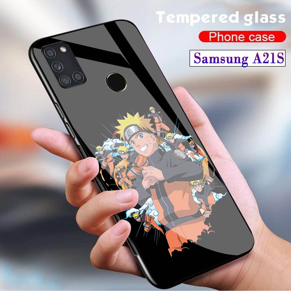 Softcase Glass Kaca SAMSUNG A21S - Case Hp Pelindung Handphone SAMSUNG A21S [ A90]