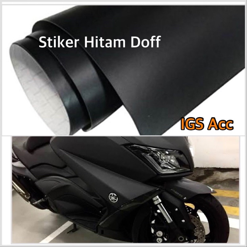 Stiker Hitam Doff Motor L60 cm X P50 cmSkolet Hitam Dop