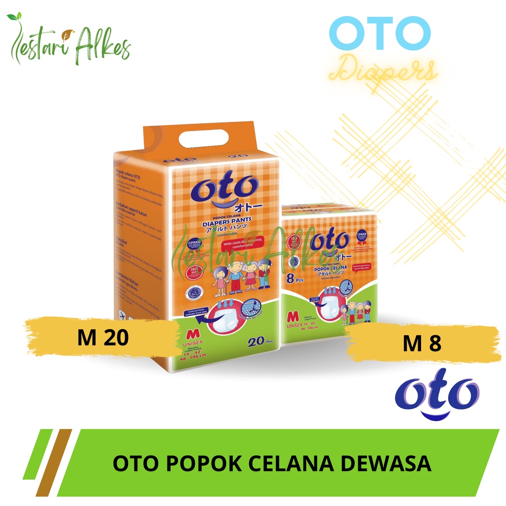 OTO Popok Dewasa model Celana Adult Diapers Pants size M