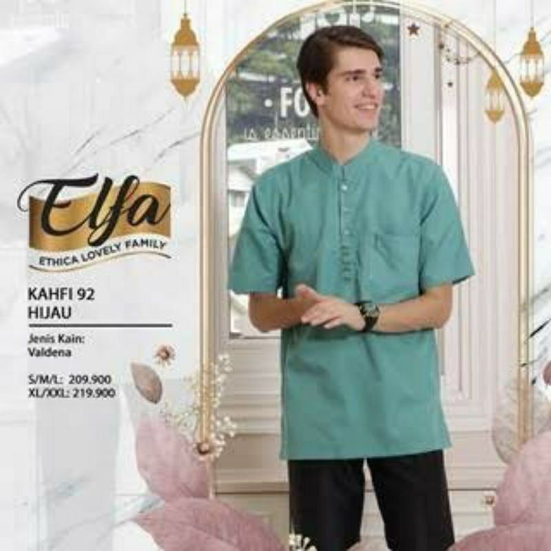 Koko KAHFI 92 warna Hijau by Ethica / Koko Dewasa / Baju Koko Original Ethica / Baju Koko Dewasa
