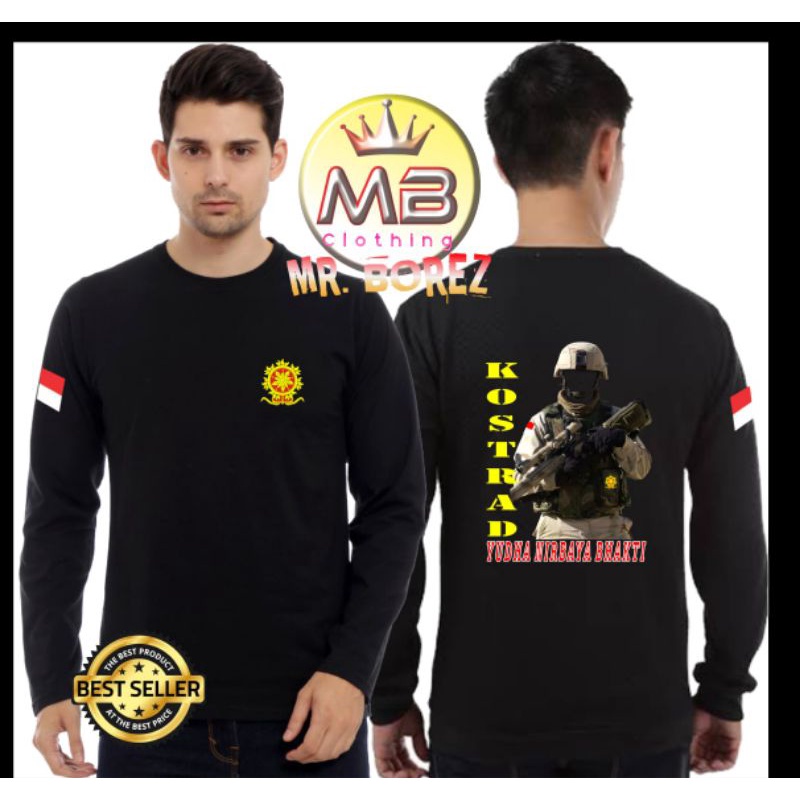 Baju Pria Kostrad Terbaru / Kaos TNI AD Kostrad New / Tshirt Pria Terbaru / Kaos Pria Premium Lengan
