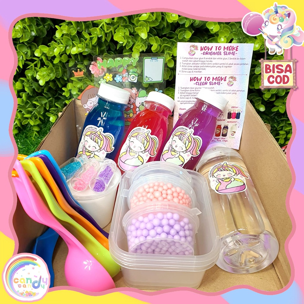 Slime Kit Murah dan Lengkap Unicorn Galaxy by Candycandy.idn