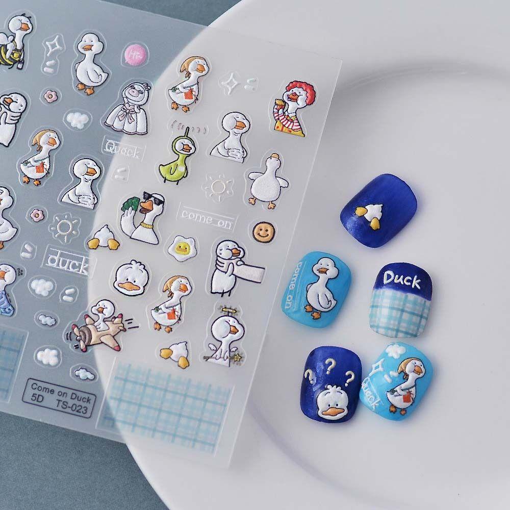 Mxbeauty Stiker Kuku Kartun Lucu Fashion Kuromi Animals Nail Stiker Bebek Nail Art Dekorasi