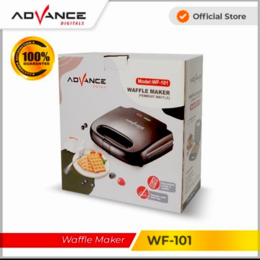 ADVANCE WAFFLE MAKER PEMANGGANG ROTI WAFFLE 2 LAPIS WF-101 PRAKTISGARANSI RESMI