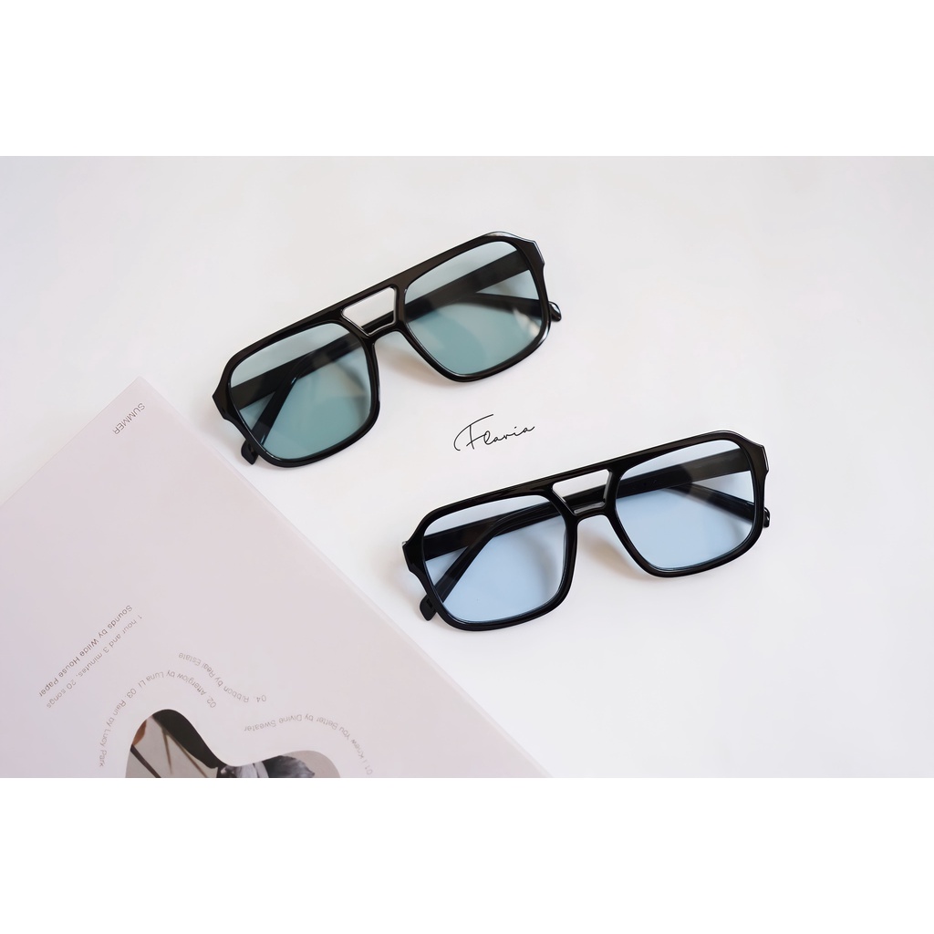 Flavia Eyewear - Kacamata Hitam Rumi Aviator Acetat Anti UV 400