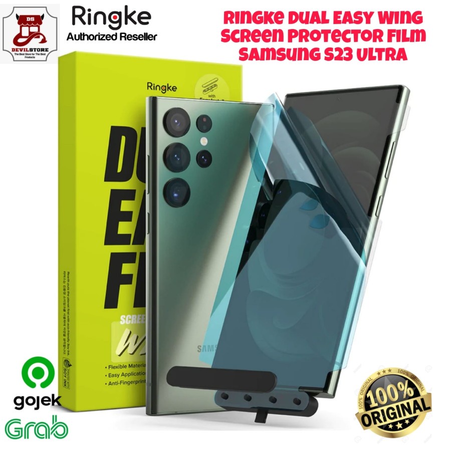 Ringke Dual Easy Wing Screen Protector Film Samsung S23 Ultra 2 Packs