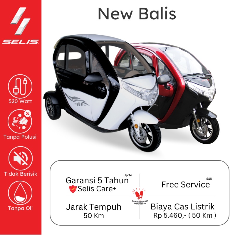 SELIS - Bajai Sepeda Motor listrik tipe New Balis ( Mobil listrik Roda 3 )