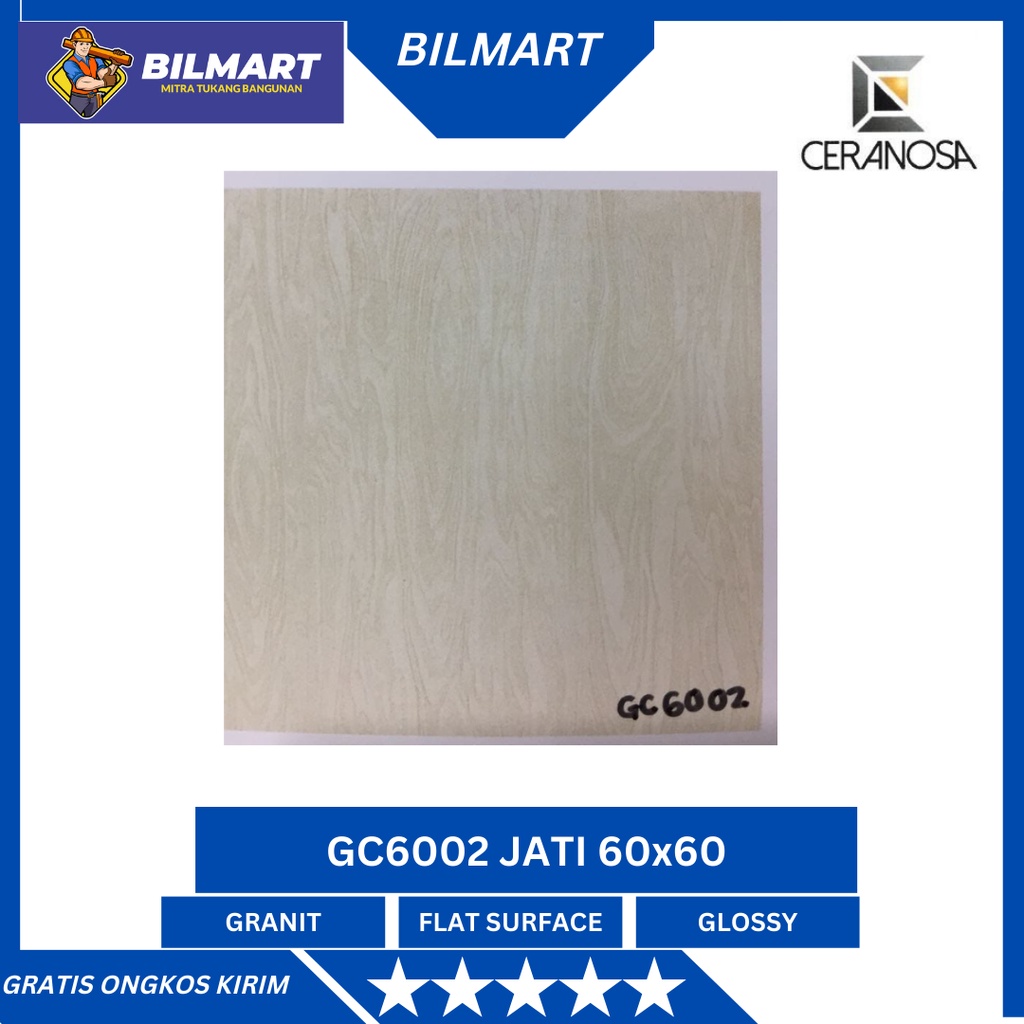 KERAMIK LANTAI / KERAMIK DINDING GC6002 (JATI) Granit 60 x 60 CERANOSA