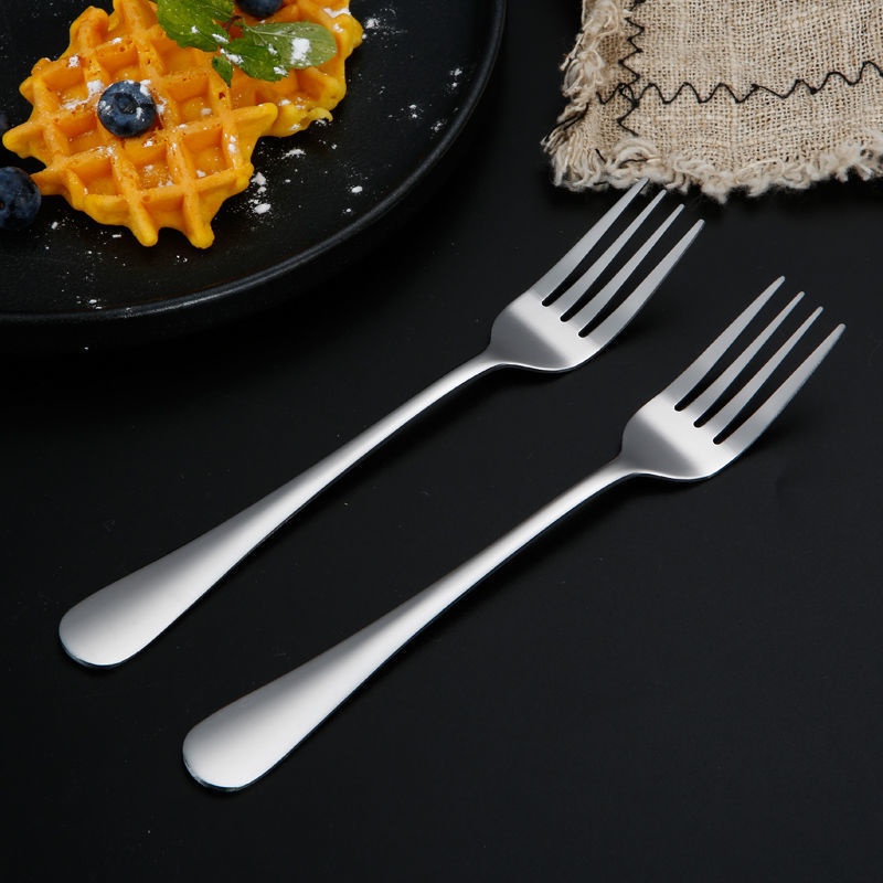 AFM Sendok Bulat dan Garpu Makan Isi 6 Pcs Bahan Stainless Steel