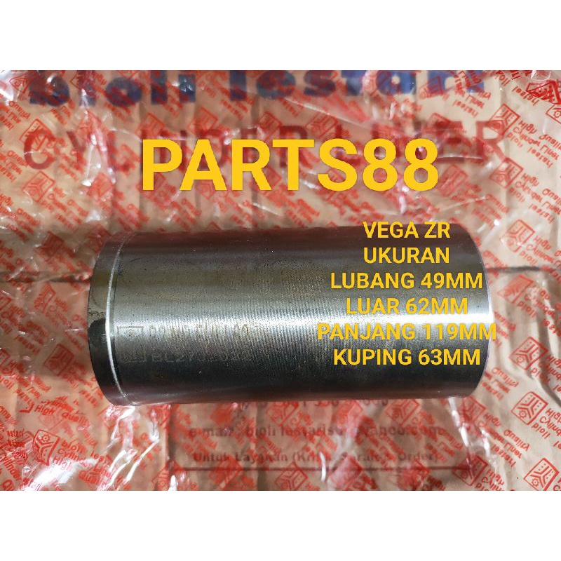 cylinder liner foring boring bore up custom vega zr ukuran lubang 49mmxluar62mmdan64mmxpanjang120 bi