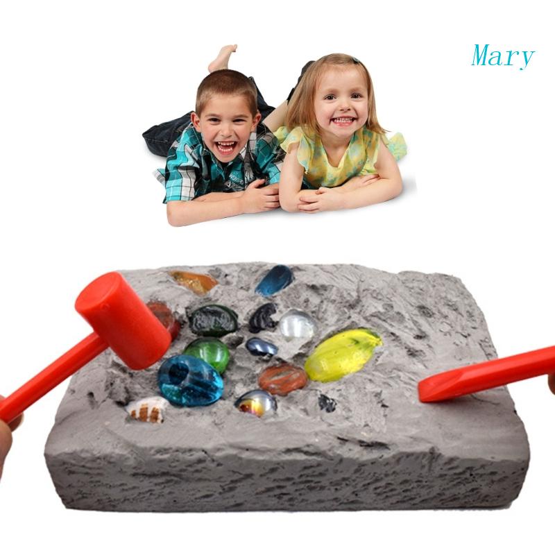 Mary 6.69x4.33x1.38in Anak-Anak Lucu Gali Permata Kit Mainan Interaktif Portable Game Set