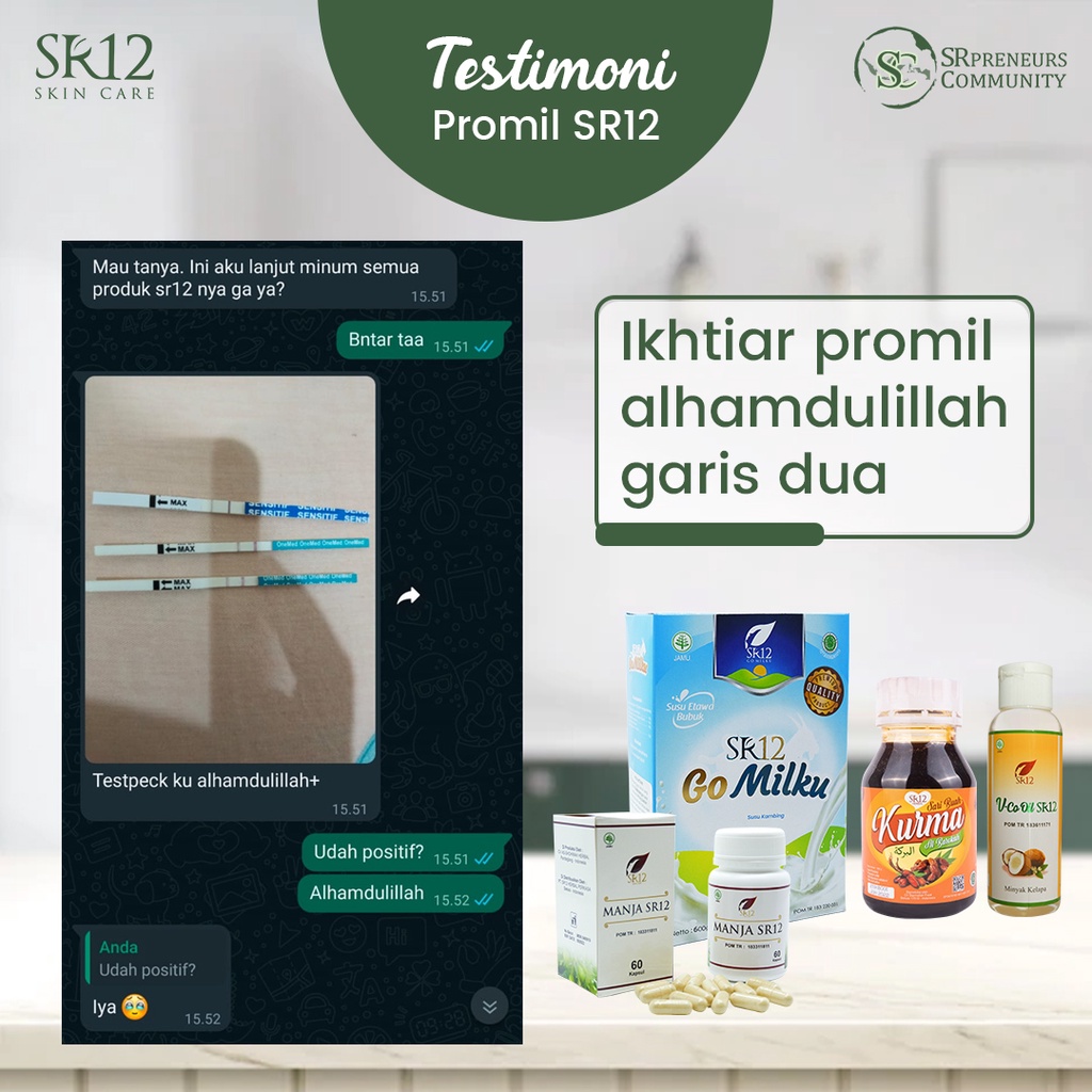 SR12 PAKET PROMIL GOMILKU/ PROGRAM KEHAMILAN / MEMBANTU MEMPERCEPAT PROSES KEHAMILAN