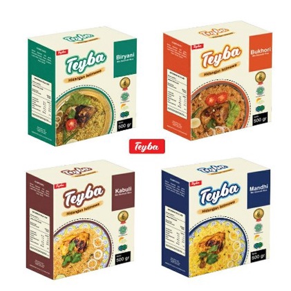 

Teyba Mix Beras Basmati Rice Bumbu Rempah Timur Tengah Kabuli Mandhi Bukhori Biryani 550 gram