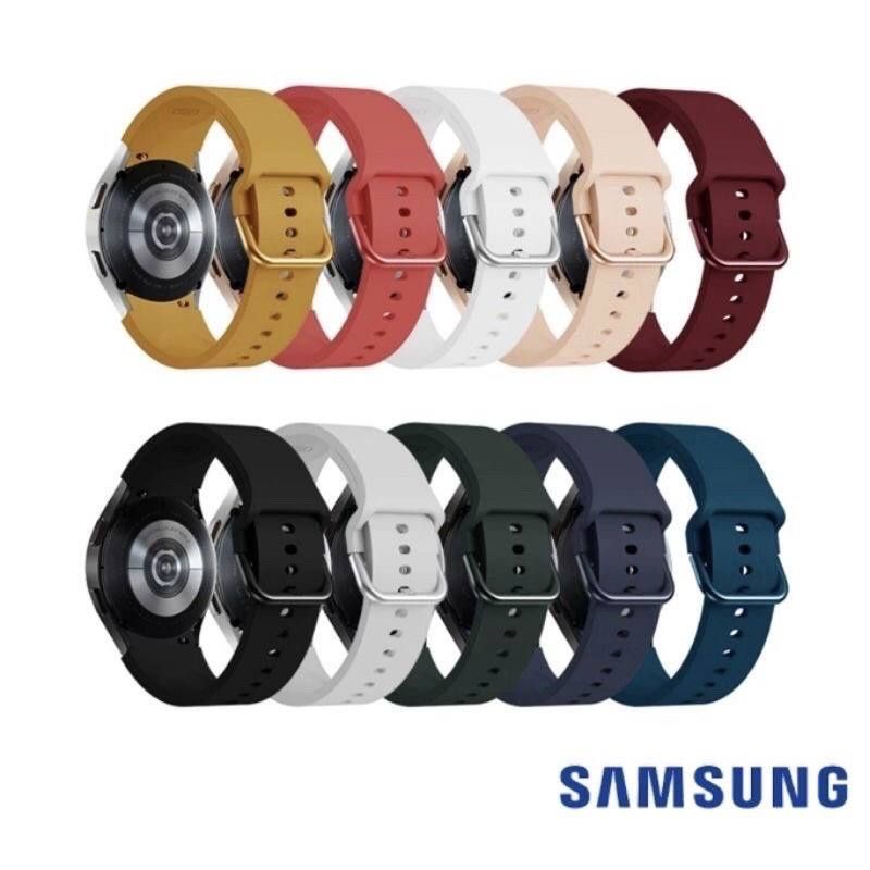 Strap Samsung Galaxy Watch 5 / 5 Pro / 4 / 4 Classic 40mm 42mm 44mm 46mm 40 42 44 45 46 mm Tali Silicone Soft Silikon 20mm 20 mm