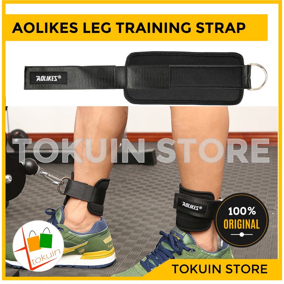 Aolikes Ankle Leg Strap Ring Support Weight Lifting Beban Kaki Gym