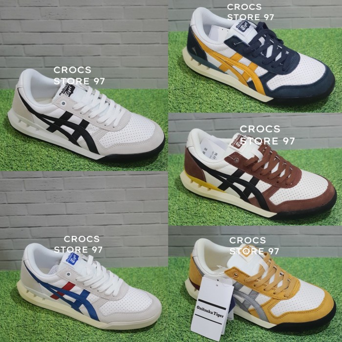 (COD) ONITSUKA tiger ULTIMATE 81 ORIGINAL MADE IN INDONESIA plus paper bag - NAVY LIS KUNING, 38