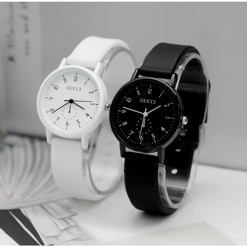 BAJ Jam Tangan Quartz Strap PU Analog Casual Gaya Retro Wanita &amp; Pria Ulzzang Watch Korean Fashion RM071