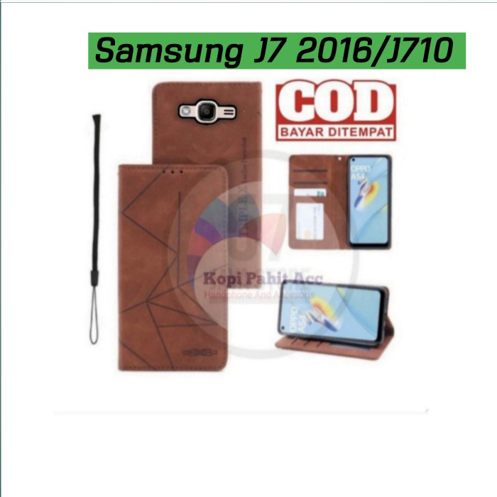 Case Samsung J7 2016 J710 Flip Cover Wallet Leather Case Dompet Magnet