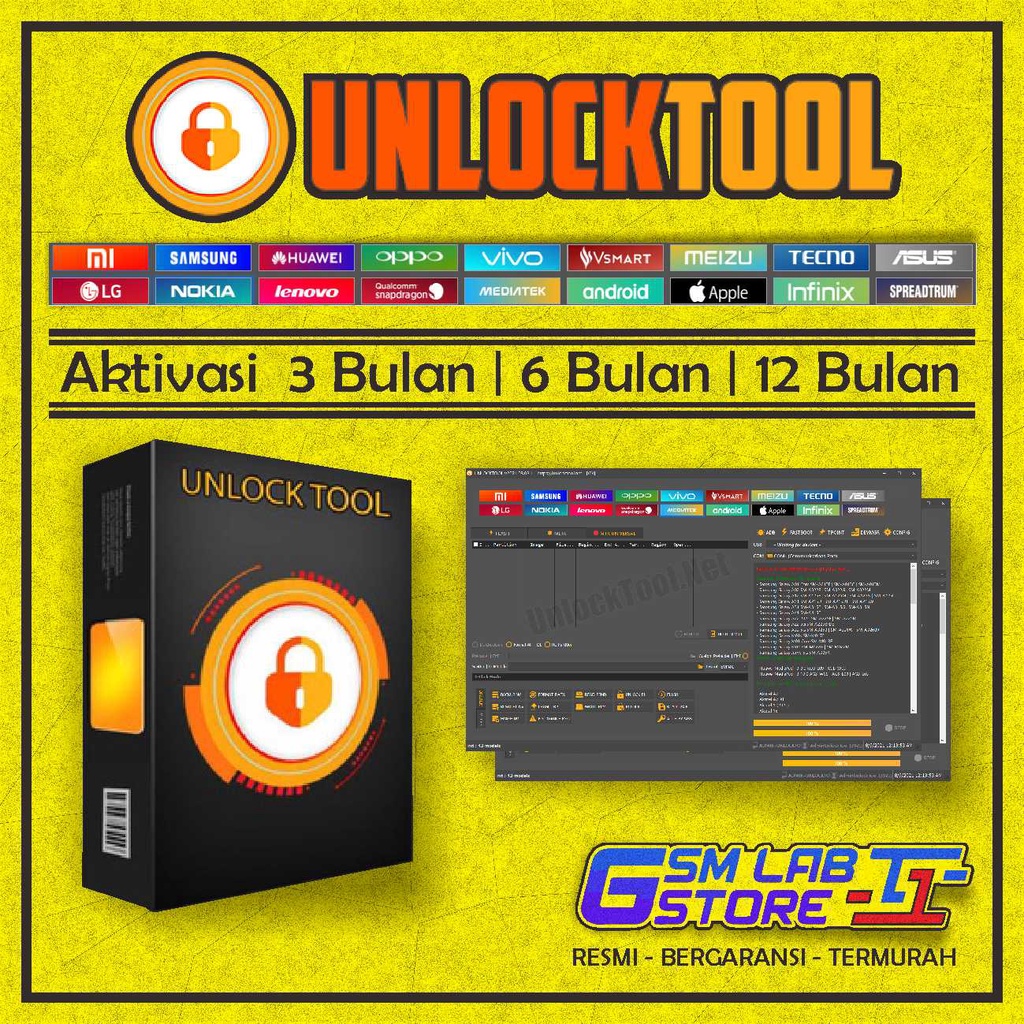UNLOCKTOOL UNLOCK TOOL 3 | 6 | 12 BULAN