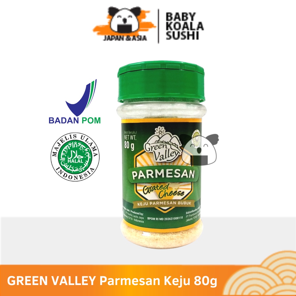 GREEN VALLEY Keju Parmesan Cheese 80 g Halal | Keju Parmesan Bubuk