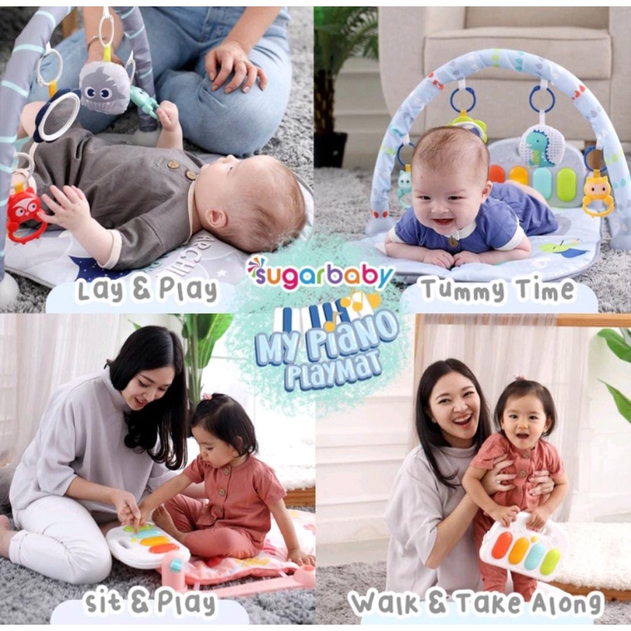 Sugarbaby PIANO PLAYMAT Playgym Musical Musikal Sugar Baby Mainan Bayi