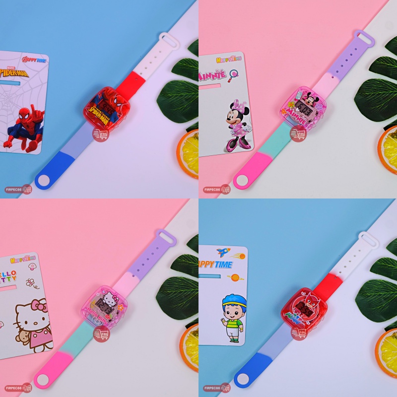 TERMURAH! Jam Tangan Anak Karakter Motif Kartun Gelang Anak Unisex Terbaru dengan Bahan Karet