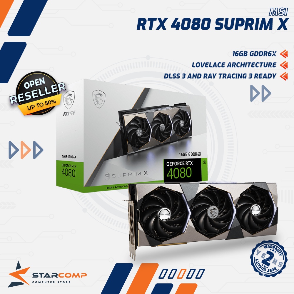 MSI GeForce RTX 4080 SUPRIM X 16GB GDDR6X VGA RTX4080