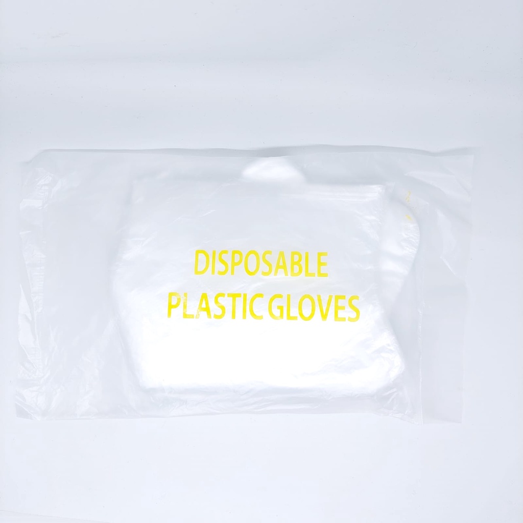 (NCS) Sarung Tangan Plastik Sekali Pakai 1 Pack Isi 100 Pc Food Grade Pelindung Tangan Anti Bakteri Disposable Plastic Gloves Bening Polos Transparan