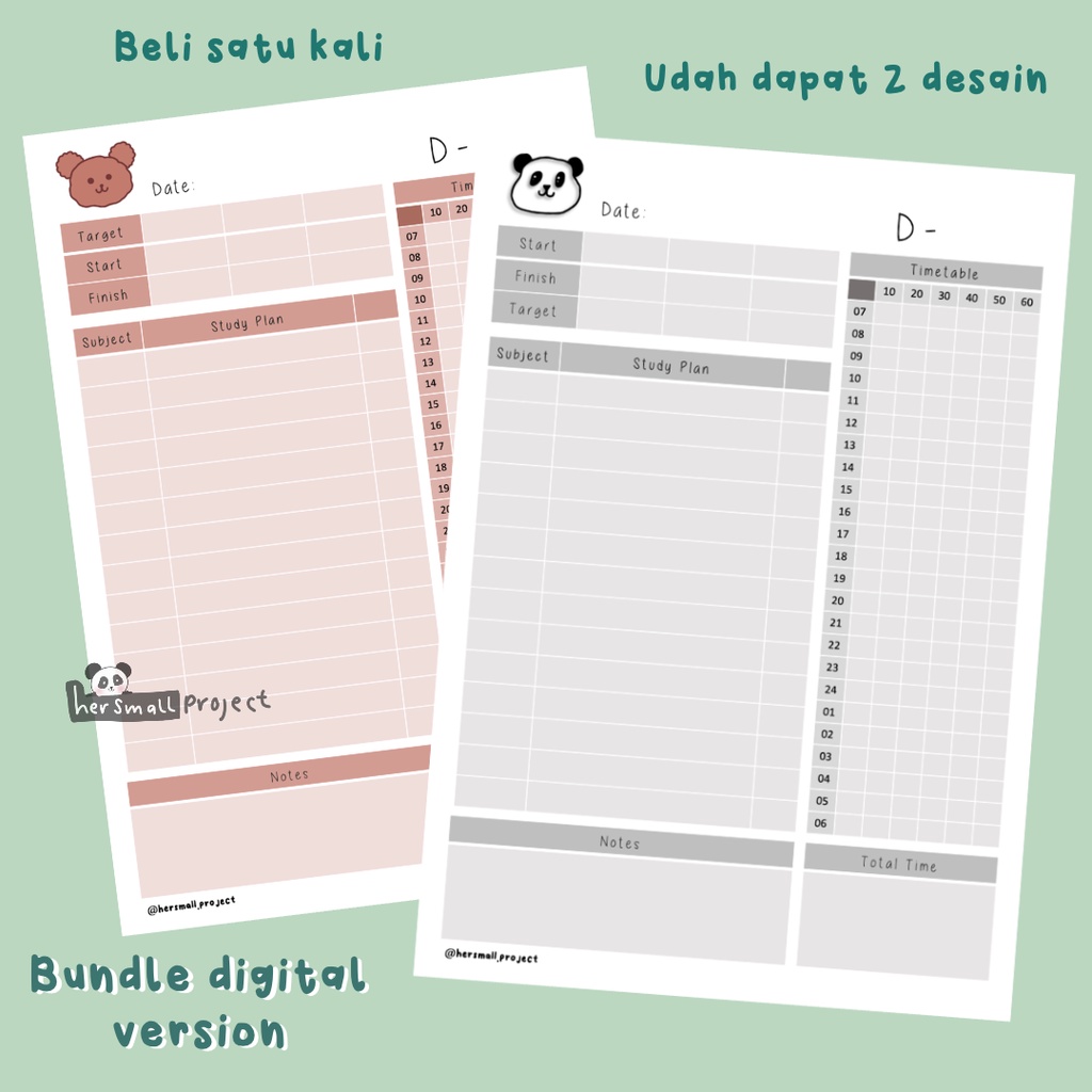 

[hersmall.project] Study Planner ala Siswa Korea versi Digital